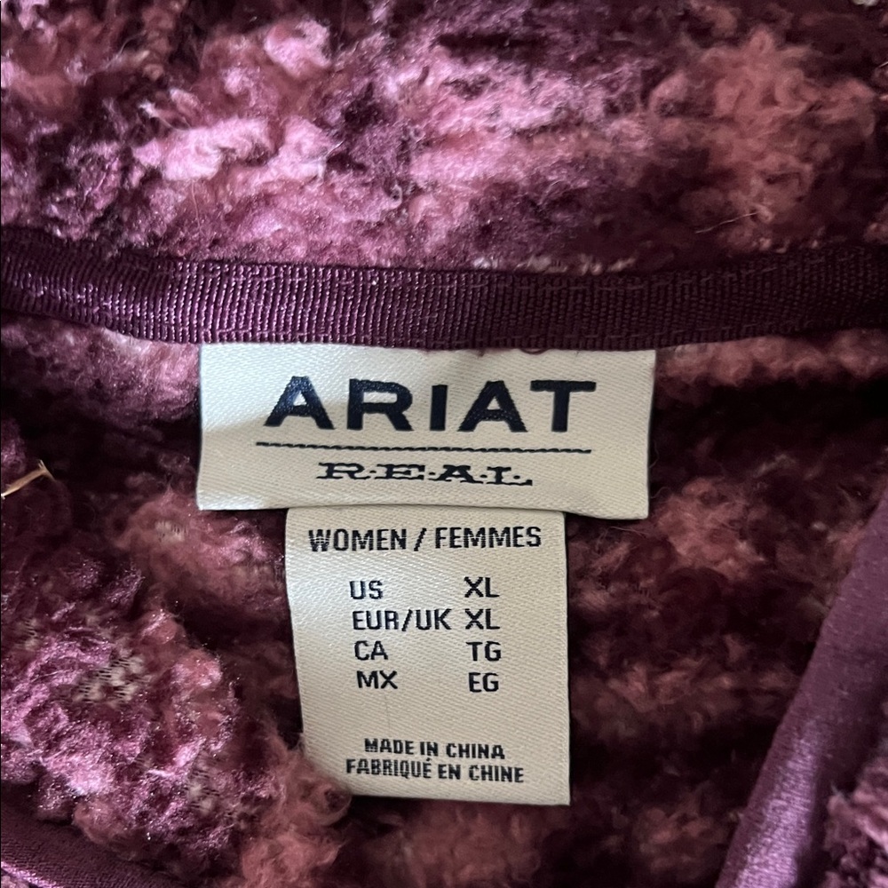 Ariat Pink and Purple Soft Aztec Zip Jacket -XL - Picture 5 of 7